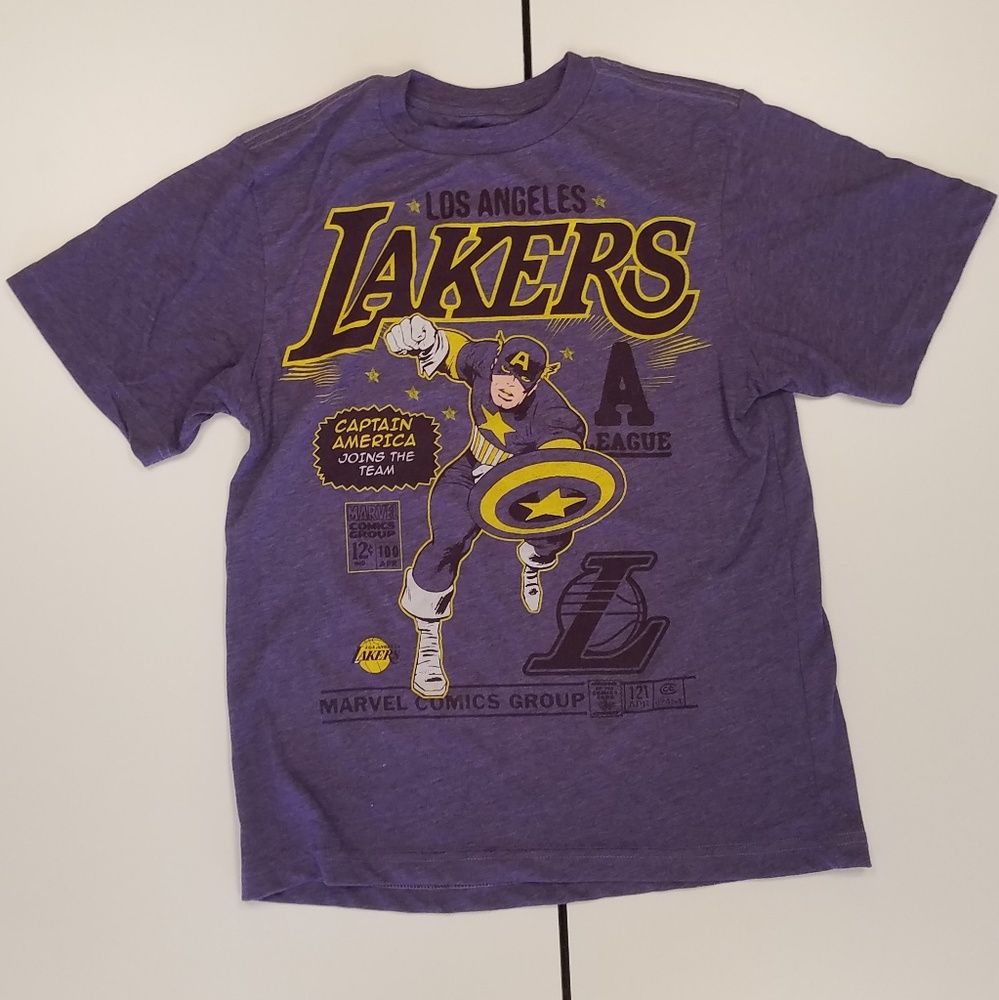 NBA Marvel Captain America Lakers Tee